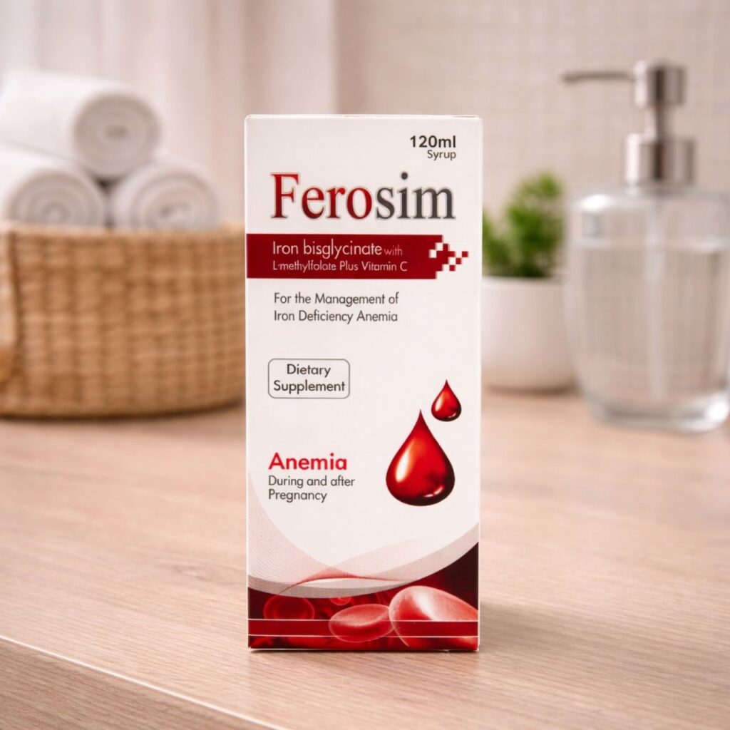 Ferosim iron supplement syrup for energy and hemoglobin support in Pakistan