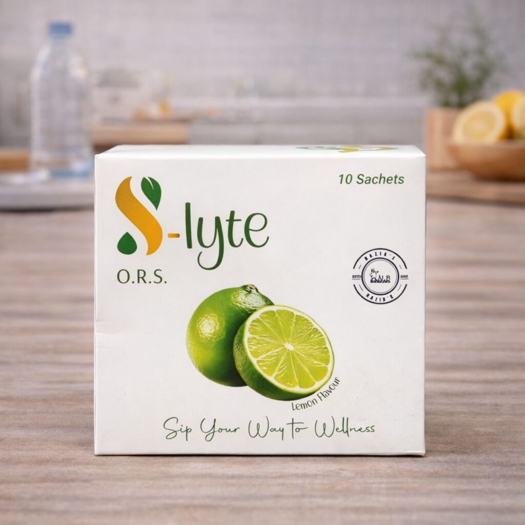 S-Lyte electrolyte sachet for hydration support in Pakistan