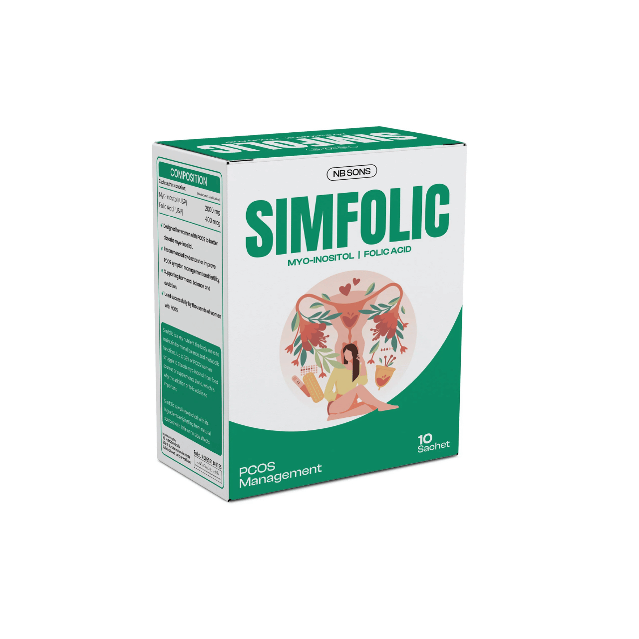 Simfolic sachet for folic acid and wellness support in Pakistan