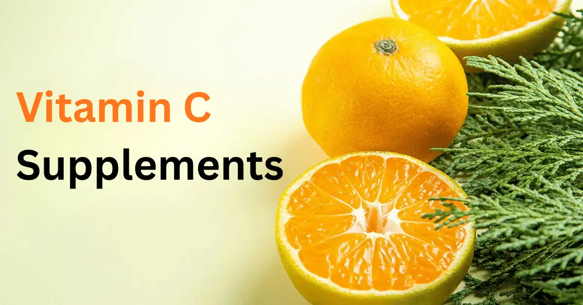 Fresh oranges with Vitamin C supplements text showing do Vitamin C supplements really work?